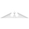 Ekena Millwork Acorn Architectural Grade PVC Pediment, 76"W x 19"H x 2-3/4"P (Pitch 6/12) PEDPS076X190ACR00 - alternate 6